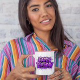Happy Birthday Colour Mug 2025 – 50% More Fun with Colorful Print | Ceramic Coffee Cup