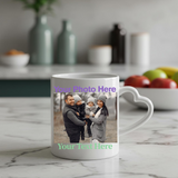 Personalised Heart Handle Mug – Unique Custom Gift Idea