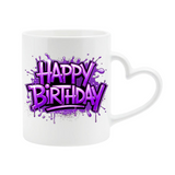 Best Happy Birthday Heart Handle Mug – Printed Ceramic Gift for Him, Her, Kids, or Couples