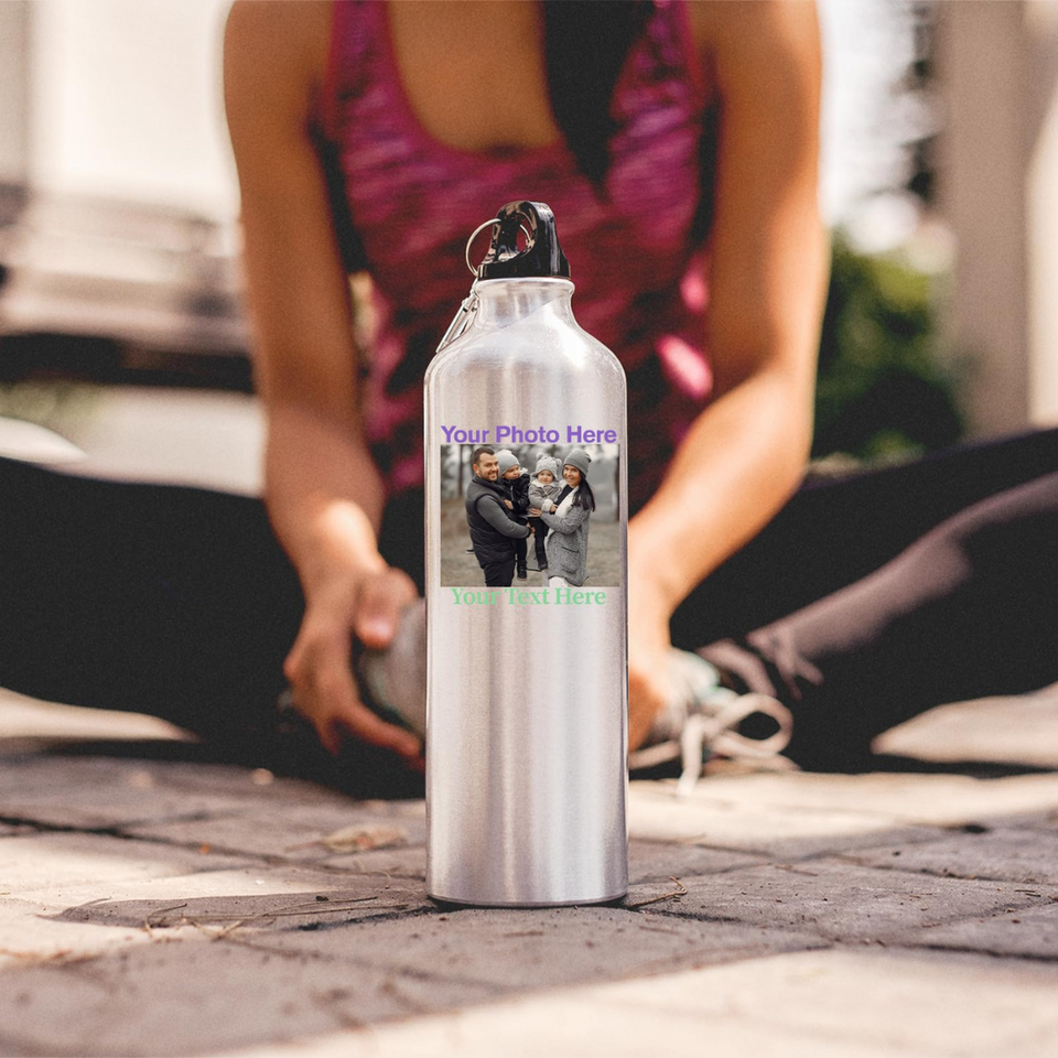Personalised 400ml Aluminium Water Bottle – Custom Drinkware