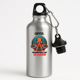 Funny Octopus Water Bottle - 400ml Reusable White Aluminium  Bottle
