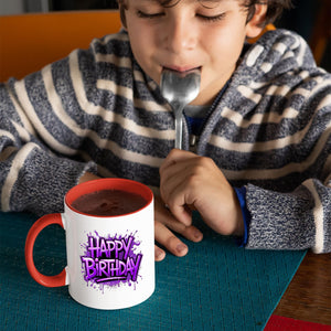 Happy Birthday Colour Mug 2025 – 50% More Fun with Colorful Print | Ceramic Coffee Cup