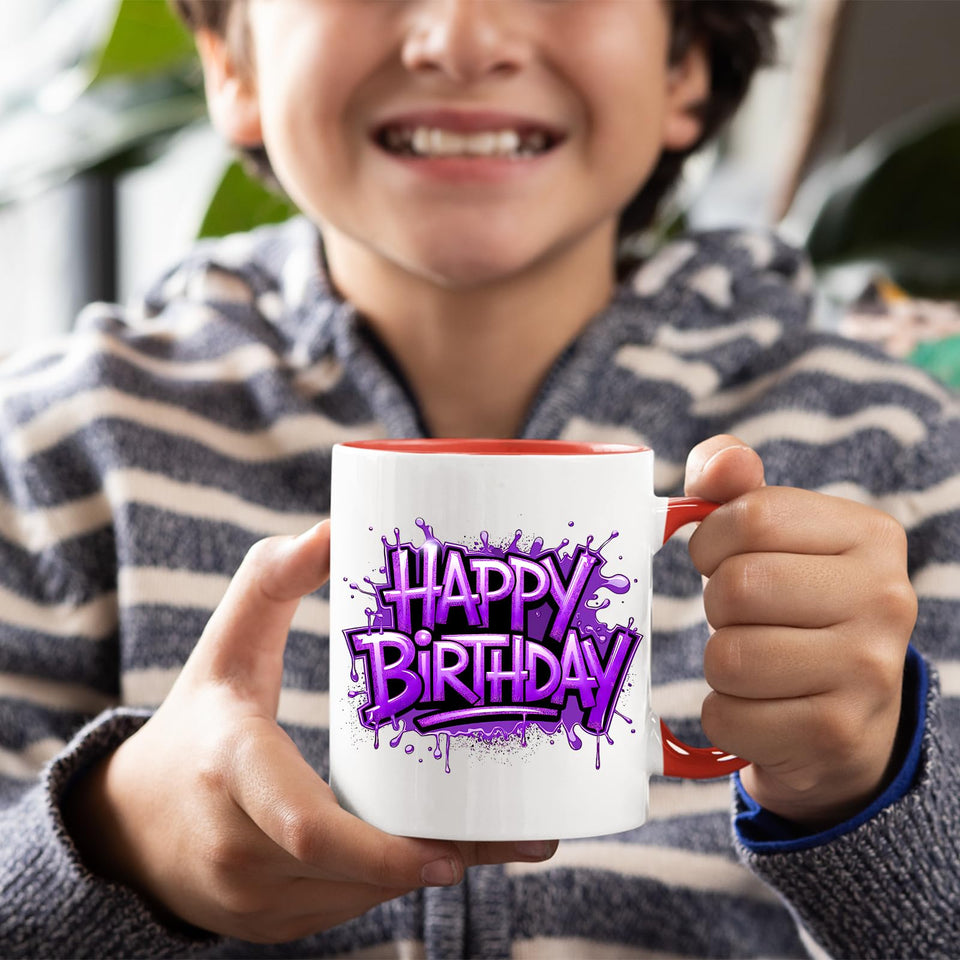 Happy Birthday Colour Mug 2025 – 50% More Fun with Colorful Print | Ceramic Coffee Cup