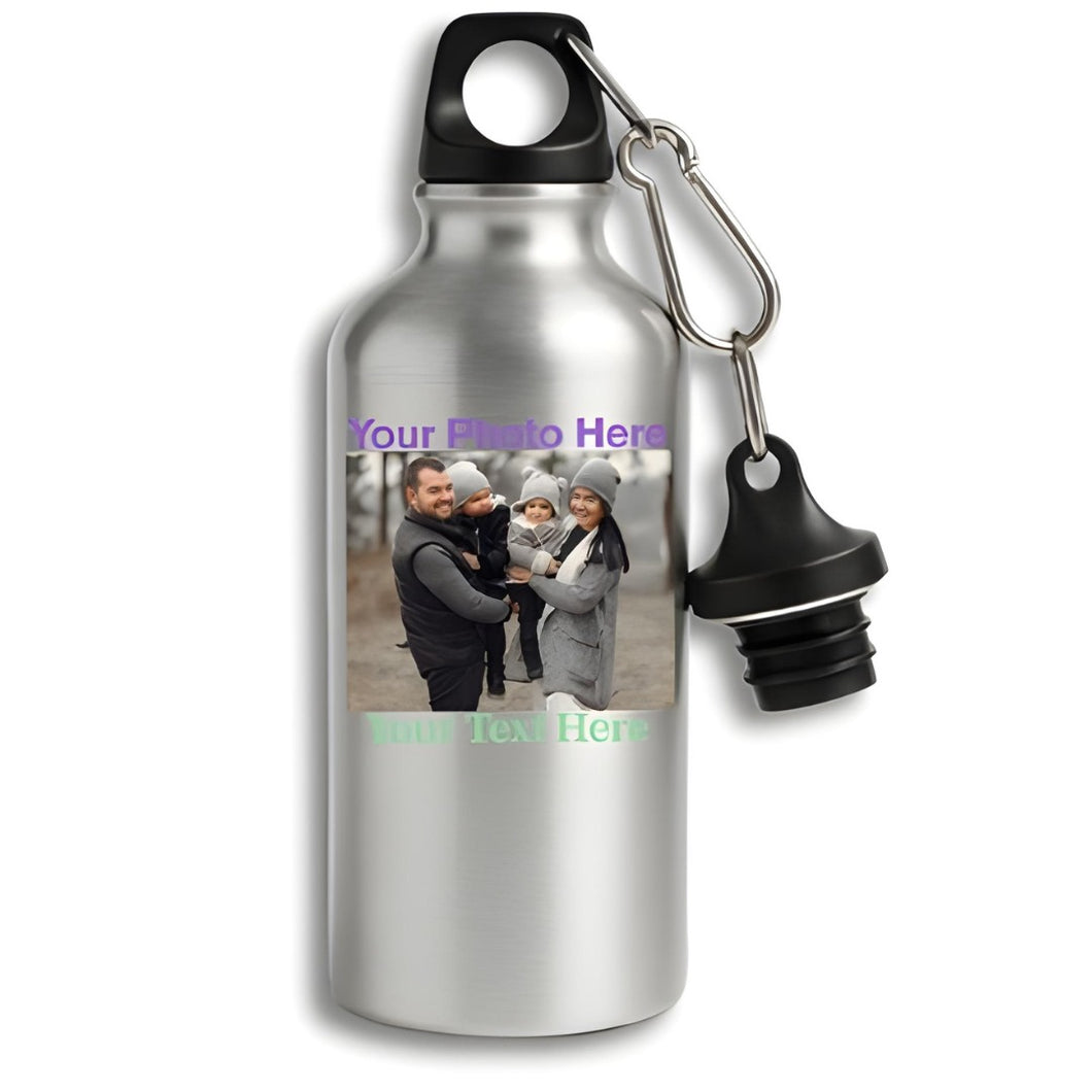Personalised 400ml Aluminium Water Bottle – Custom Drinkware