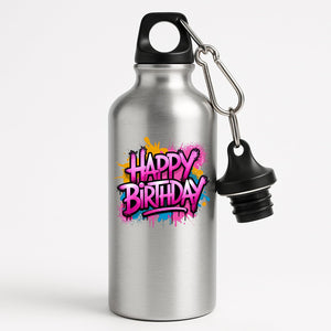 Happy Birthday Water Bottle Colourful Reusebale Fun Surprise Gift Present Birthday for Him Her or Kids Drink for School Travel Gym or Boyfriend outsider Office Portable