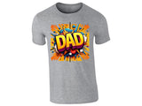 DAD T-Shirt Bold Comic Book Style Rainbow Stripes Explosion Fun Energetic Design for Birthday Present Best Daddy