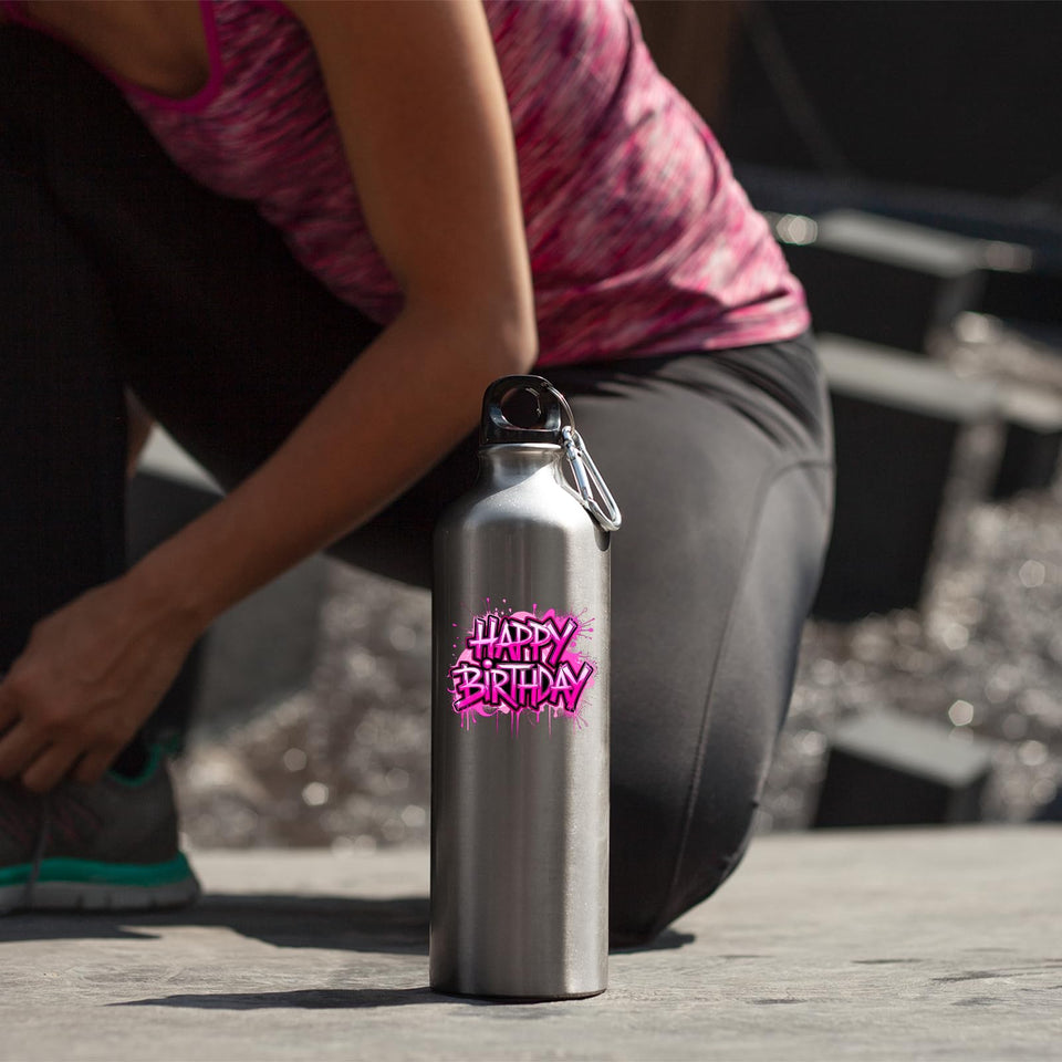 Happy Birthday Water Bottle Gift for Him or Her motivational Leakproof Reusable Sports Fun Hydration Present for Friends Kids Boyfriend Mom Dad Drink