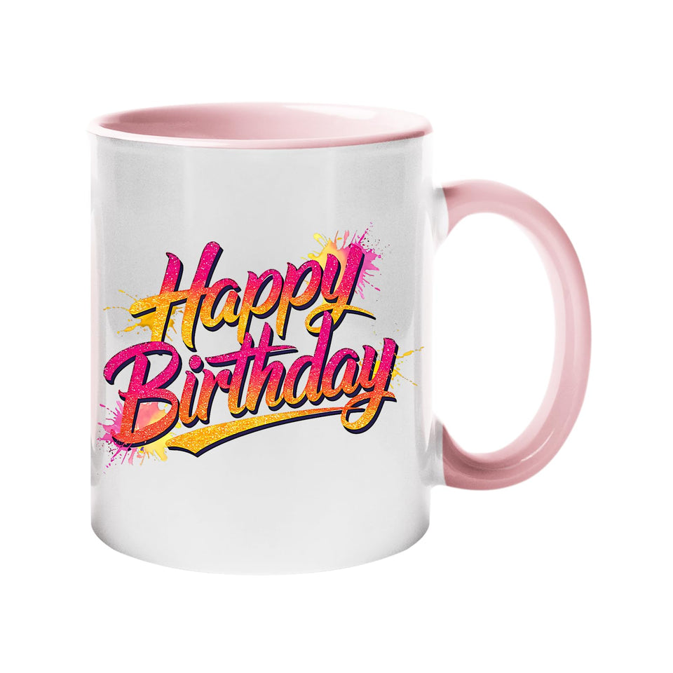 Best Happy Birthday Colour Mug – Funny Colorful Print Gift for Husband, Wife, Dad, Mum, or Partner