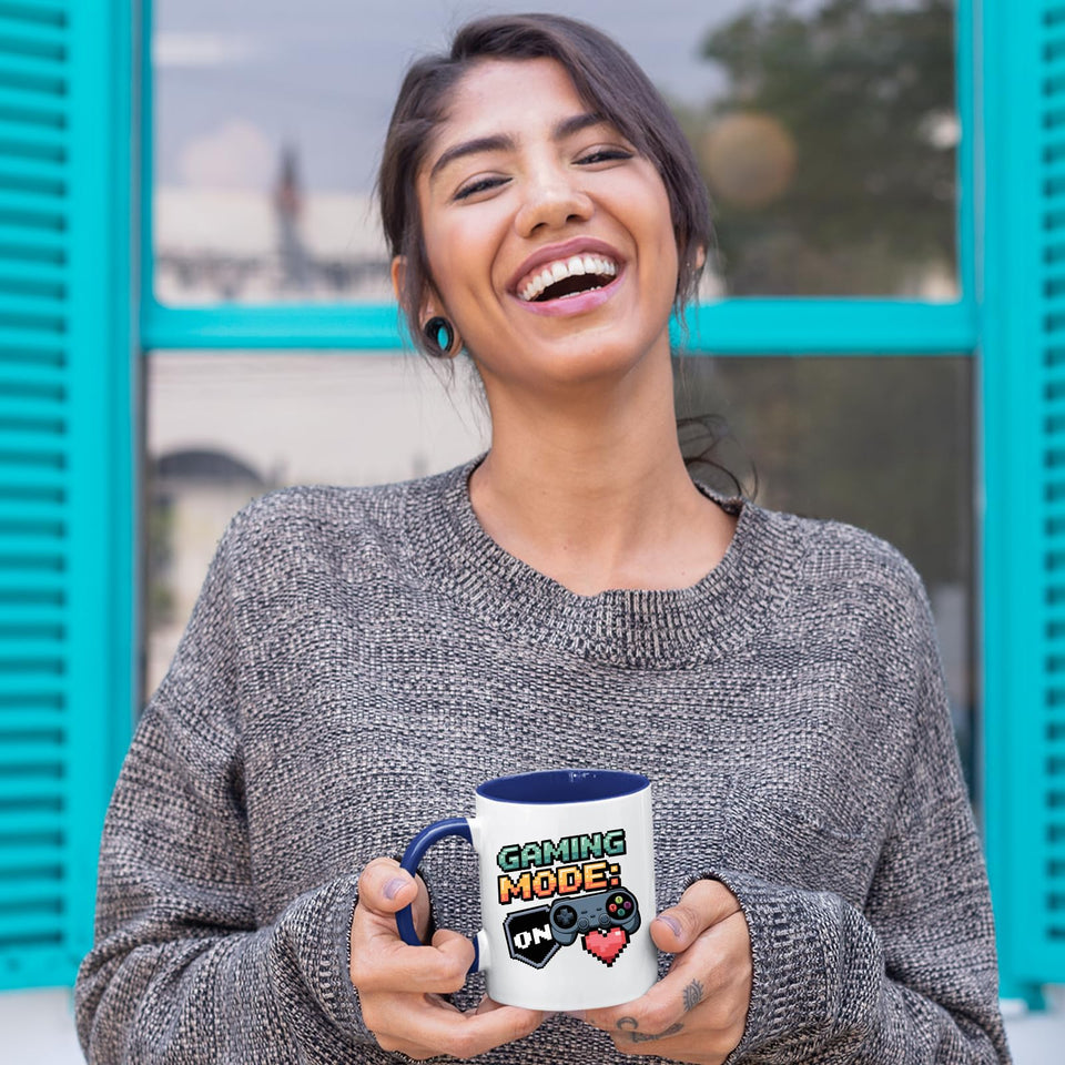 Gaming Mode ON Mug – Retro Controller Coffee Cup for Gamers, Geeks & Streamers