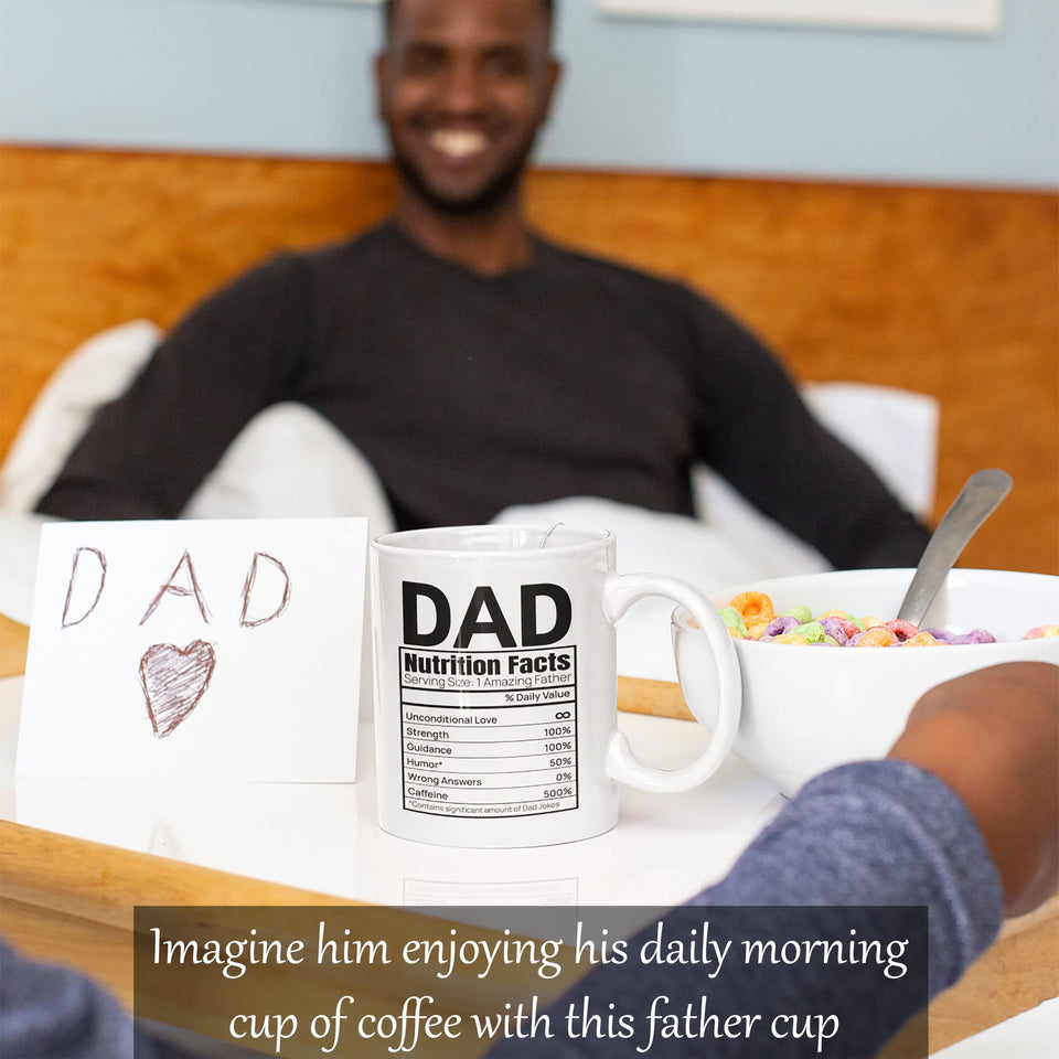 Dad Nutrition Facts Mug Dad Birthday Gift Dad Gifts From Daughter Son Coffee Mug For Dad Presents For Dad Worlds Best Dad Mug Dad Definition Mug Dad Christmas Gifts From Daughter Fathers Mug 11oz