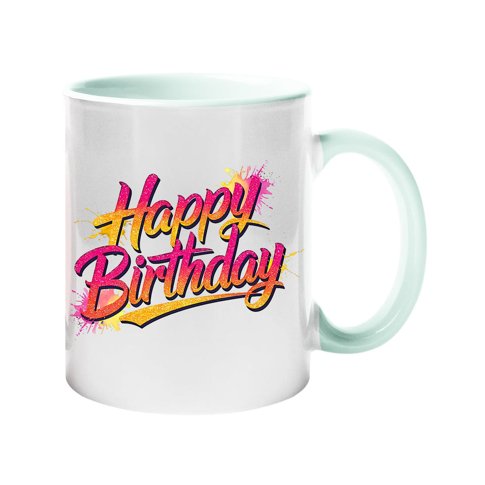 Best Happy Birthday Colour Mug – Funny Colorful Print Gift for Husband, Wife, Dad, Mum, or Partner