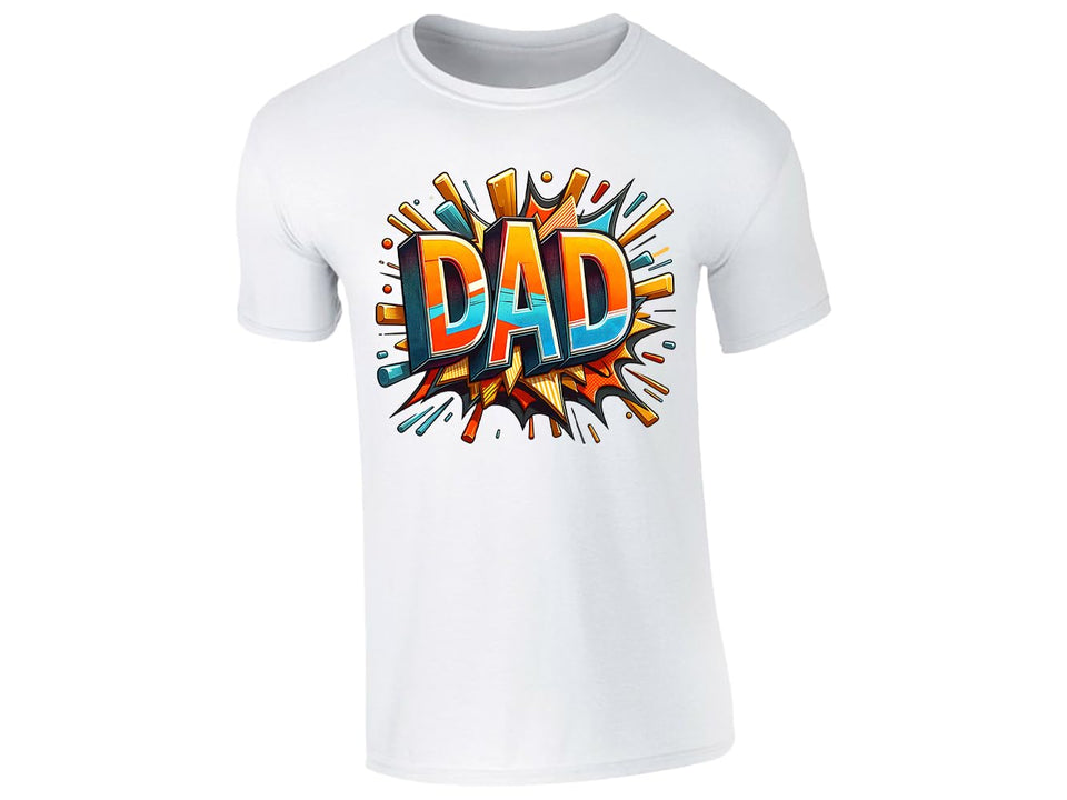 DAD T-Shirt Art Style Perfect Fathers Day Best Daddy Ever Ideas Worlds Best Super Hero Birthday Present Style