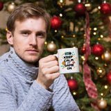 Keep Calm and Game On Mug Retro Gaming Controller Heart Coin Design Gamer Coffee Cup Gift for Him Her Kids Funny Video Game Mug for Console Players Geek Nerd Birthday Present