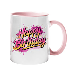 Happy Birthday Colour Mug – Fun & Colorful Gift Cup for Husband, Wife, Parents, Friends & Couples