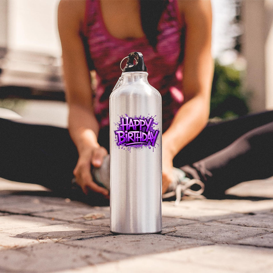 Happy Birthday Water Bottle Gift for Him or Her Leakproof Washable Sports Fun Hydration Birthday Present for Friends Kids Boyfriend Mom Dad Drink Outsider