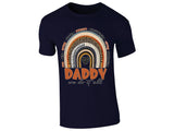 Daddy Rainbow T-Shirt for Fathers Day Positive Words Fun Wise Strong Caring Encouraging Patient Loving Protecting Heart