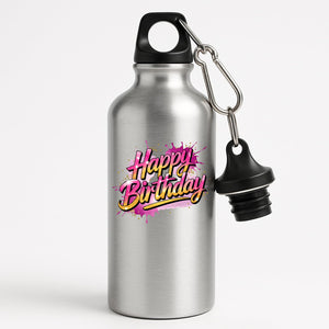 Happy Birthday Water Bottle Portable Fun Surprise Gift Birthday for Him Her or Kids Drink for School Travel Gym fitness lover or outsider Office Work Leakproof Reusable