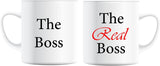 Funny Mr & Mrs Wedding Love Mug Gift Set, Set of 2 Mugs The Boss & Real Boss