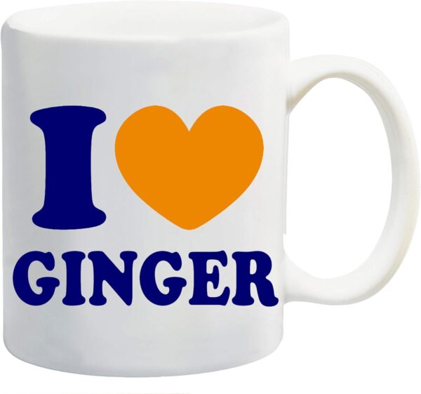 I Love Heart Ginger Mug Gift Present